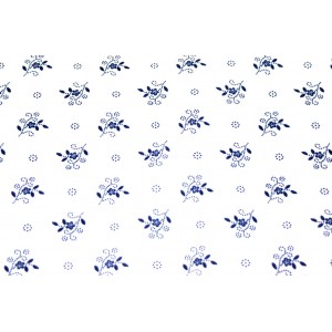 10cm Baumwolldruck Landhaus Streublumen dunkelblau/weiss  (Grundpreis 15,00/m) 